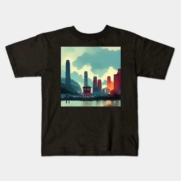 Chongqing | Comics Style Kids T-Shirt by ComicsFactory